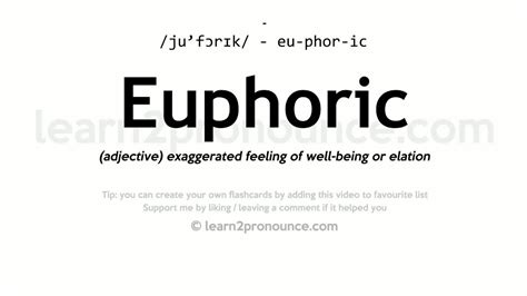 Pronunciation Of Euphoric Definition Of Euphoric Youtube