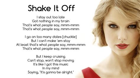 Taylor Swift Shake It Off With Lyrics Youtube