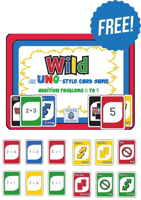 One of many board games to play online on your web browser for free at kbh games. Free WILD Uno-Style Math Printable Game - Today Only ...