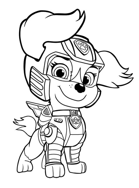 Liberty From Paw Patrol Movie Coloring Page Scribblefun Paw Patrol