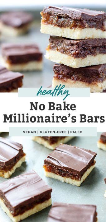 No Bake Millionaires Bars Healthy Paleo Vegan • Fit Mitten Kitchen