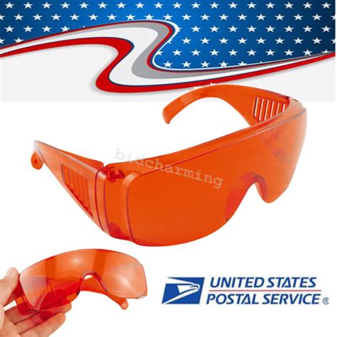 usa lab dental goggle glasses uv protective safety eye impact curing clear lens ebay