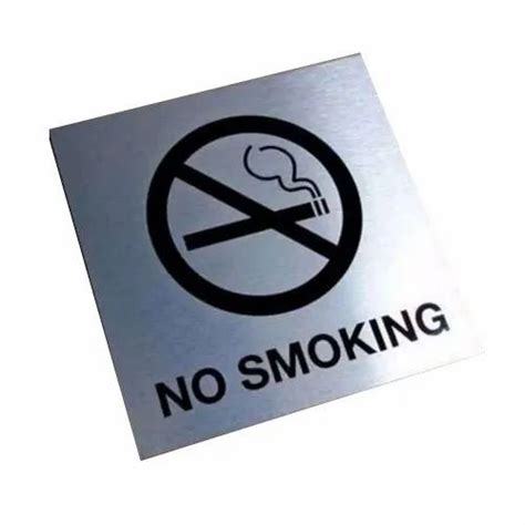 D Board No Smoking Sign Board Shape Square At Rs Piece In