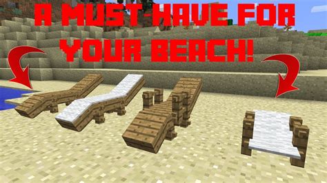 Minecraft How To Make A Beach Chair Youtube