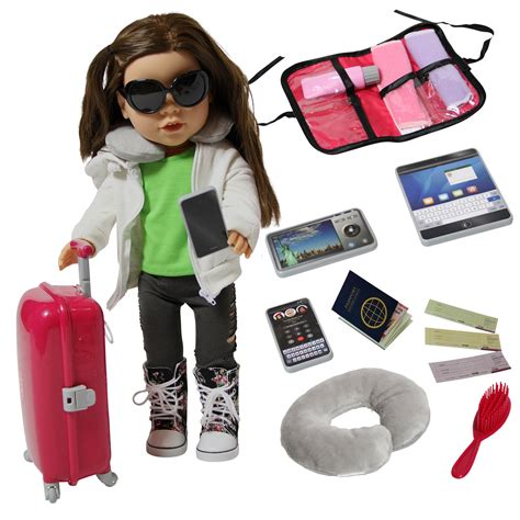 Doll Accesories Travel Suitcase 18 Inch American Girls Toys Collection