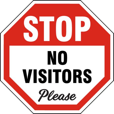 Stop No Visitors Please Yard Sign D6035 By