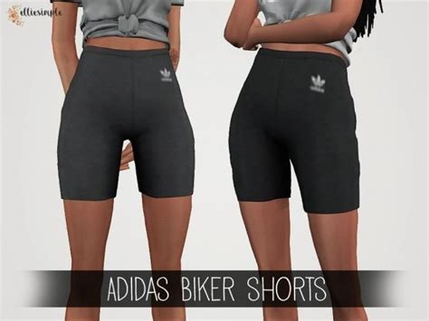 Two Women In Shorts With Their Arms Crossed And The Words Adidas Biker