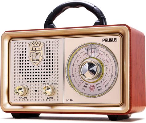 Prunus J 110 Fmamsw Radio Portatil Pequeña Bluetooth Radio Vintage