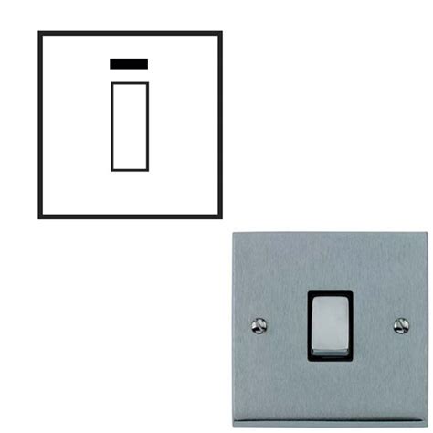 R03806scbk 1 Gang 20a Double Pole Switch With Neon In Satin Chrome