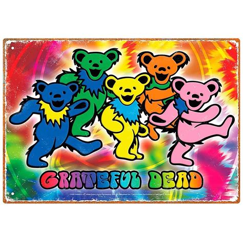 Hal Leonard Grateful Dead Bears Tin Sign Grateful Dead Dancing Bears