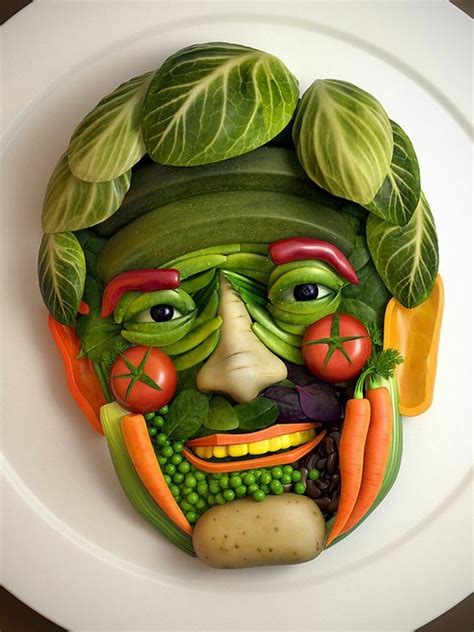 Face Made Of Vegetables By Alex J Jefferies Face Made Of Vegetables