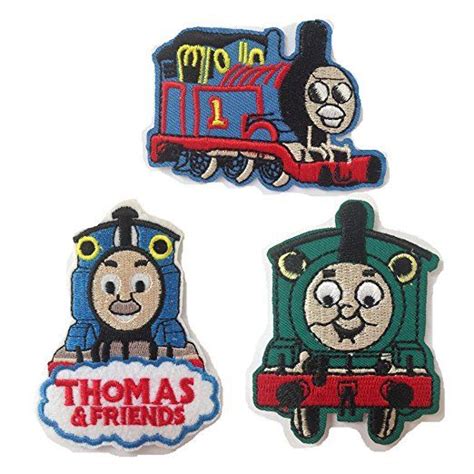 Thomas The Tank Train Embroidered Ironsew On Patch Cloth Applique Set