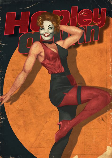 Artstation Harley Quinn Pin Up Poster Leroy Fernandes