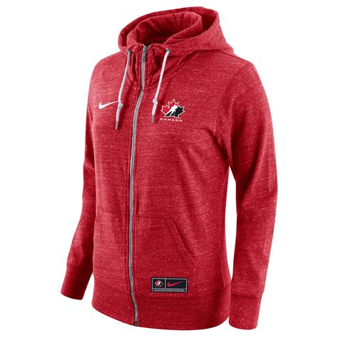 Maybe you would like to learn more about one of these? Team Canada IIHF Women's Gym Classic Full Zip Hoodie - Red | SportBuff