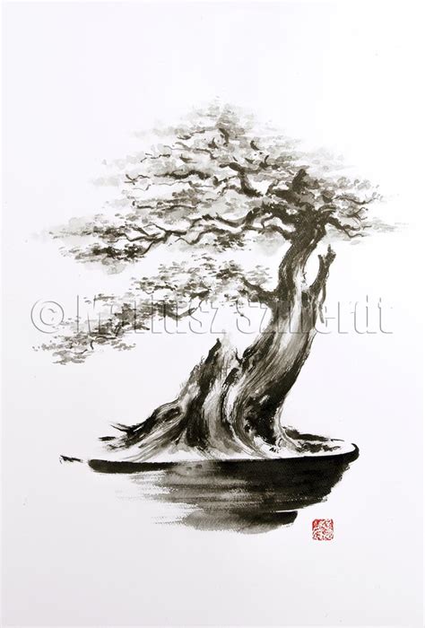 Bonsai Tree Art Painting Flowers Paintings Gallery Japan Painting