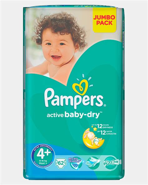 Pampers Active Baby Maxi Plus Size 4 Jumbo Pack 62 Zando