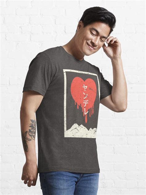 Vintage Japanese Yandere Anime Heart T Shirt By Ethandirks Redbubble