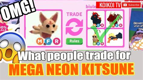 Trading Mega Neon Kitsune What People Trade For Mega Kitsune In Adopt