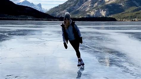 Amazing Ice Skating On Frozen Lake Wooglobe Youtube