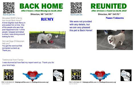 When everyone uses ONE system Helping Lost Pets, to report both lost