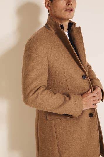 Tailored Fit Camel Double Faced Overcoat