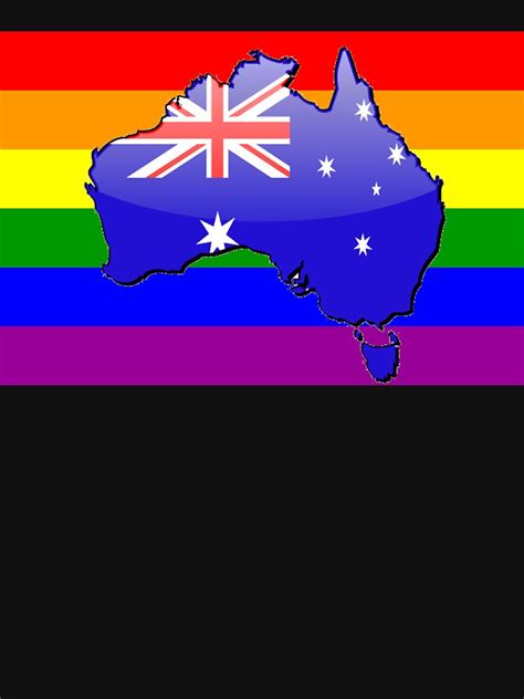 Australia Gay Pride Australia Lgbt Australia Rainbow Flag T Shirt