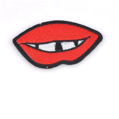 3pcs Diy Red Lips Patches Applique Sewing Handmade Lips Patch For
