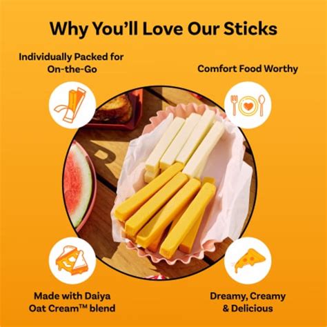 Daiya Dairy Free Mozzarella Cheese Sticks Ct Oz Each