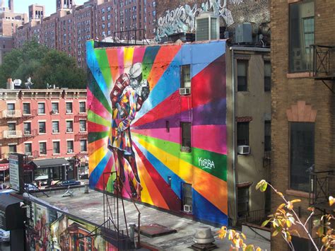 de new york art urbain utopique art de rue peinture murale de rue