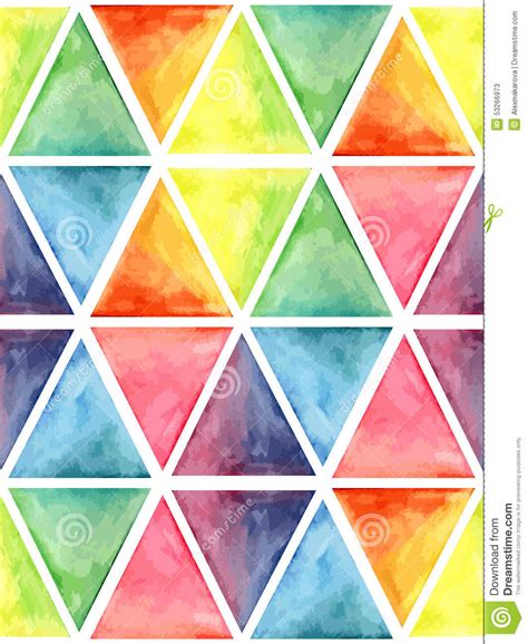 Vector Watercolor Geometric Seamless Pattern With Hexagons Stock Vector