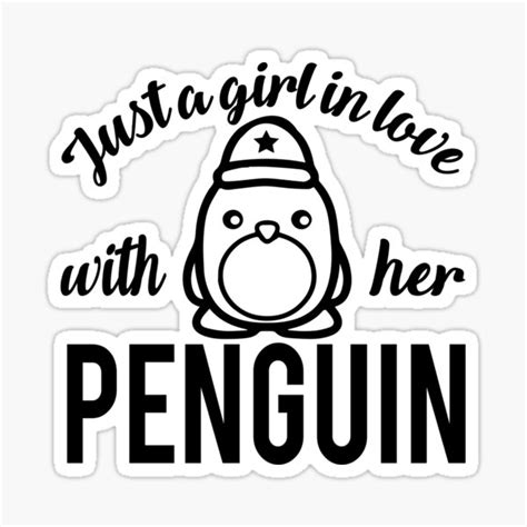 Girl Penguin Love Sticker By Tarek25 Redbubble