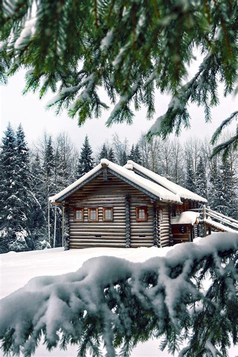 Winter Cabin Зимний дом Стиль деревенской хижины Деревенские дома
