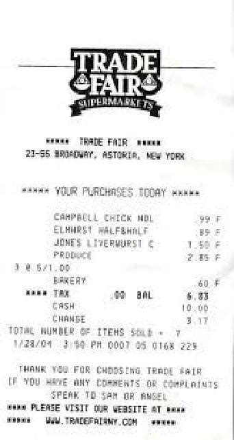 Grocery Store Receipt Template Pdf Template