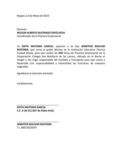 Carta De Autorizacion By Nelson Alberto Buitrago Sepulveda Issuu