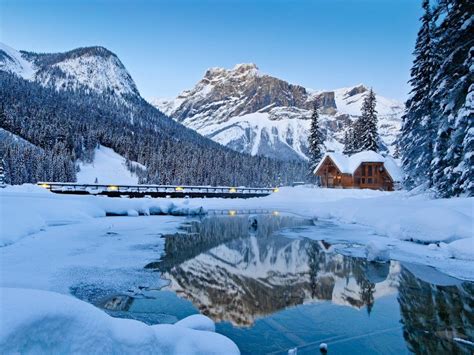 Emerald Lake In Winter Yoho Np British Columbia Canada 🇨🇦