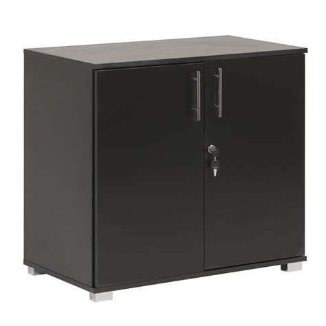 Sd Iv07 Black 2 Door Storage Cabinet Locking Doors 750mm