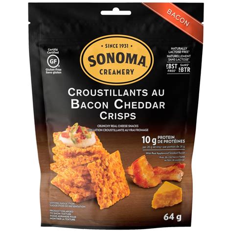 Sonoma Bacon Cheddar Cheese Crisps 64g