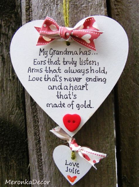 Handmade Heart No1 Grandma Mum Nanny Mothers Day Birthday ...