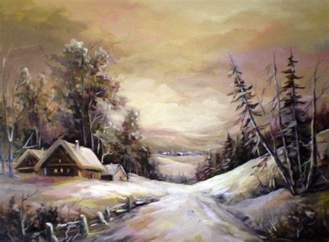 Poveste De Iarna 40x30 Cm Prezentare Winter Painting Landscape