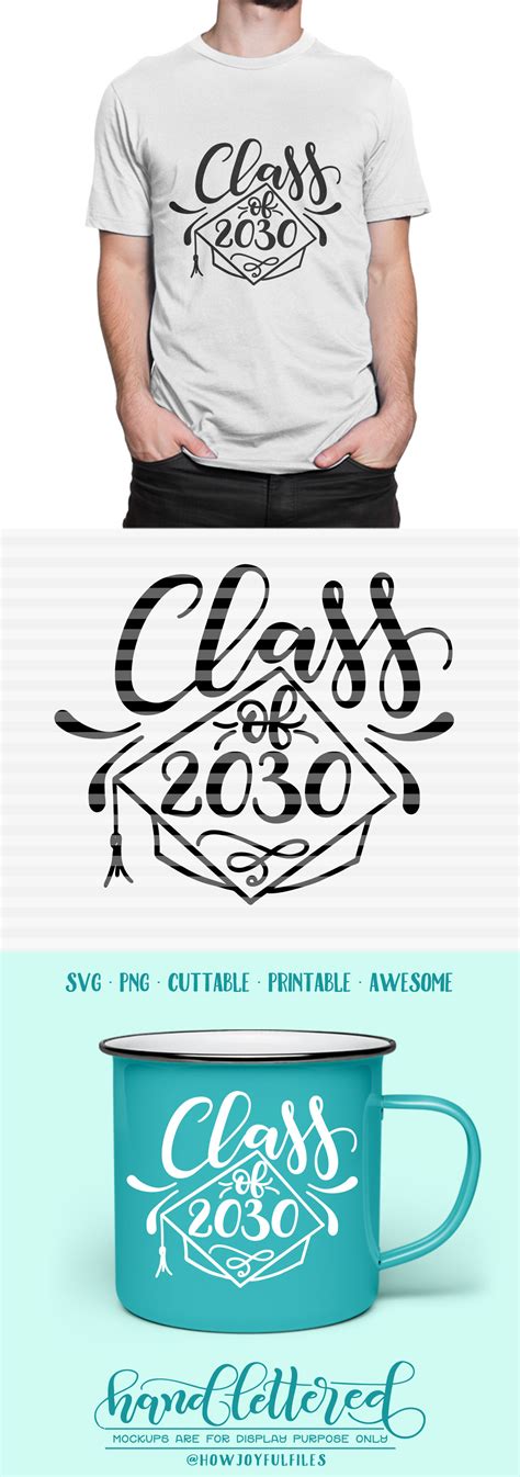 Class of 2030 - SVG - PDF - DXF - hand drawn lettered cut file