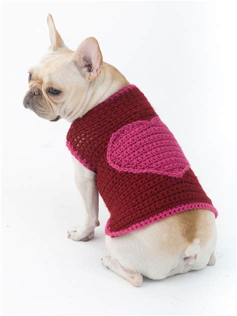 Romantic Dog Sweater In Lion Brand Vannas Choice L32354