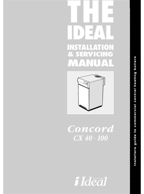 Ideal Concord Cx40 Installation And Service Manual Pdf Download Manualslib