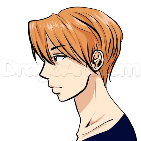 Side View Male Anime Face Drawing Tutorial Step By Step