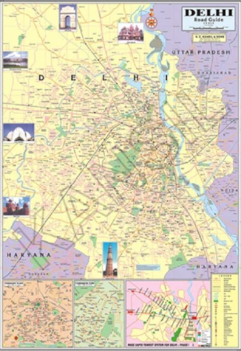 Multicolor Laminated Paper Delhi For Political State Map Size 70x100 Cm At Rs 160piece In New