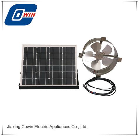 China Solar Powered Attic Ventilator Gable Roof Vent Fan With 20w Solar