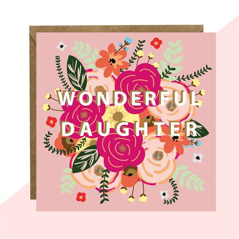 Wonderful Daughter Birthday Card Daughter Birthday Card Finished With