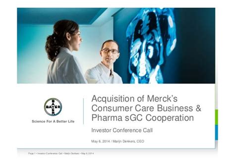 Acquisition Of Mercks Consumer Care Business And Pharma Sgc Cooperation