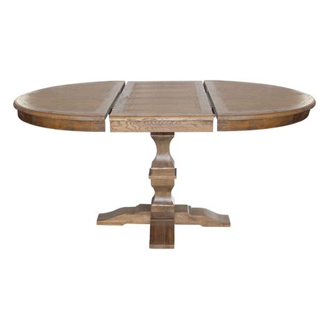 Shop French Provincial Oak Extendable Round Pedestal Dining Table