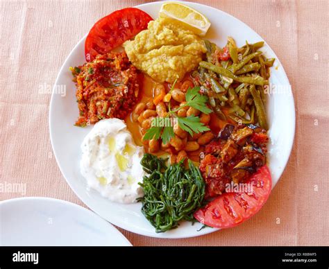 Plate Of Turkish Meze Appetizers Stock Photo Alamy