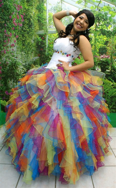 Rainbow Dresses For Quinceanera Wedding Veils In Kenya Mother Of The